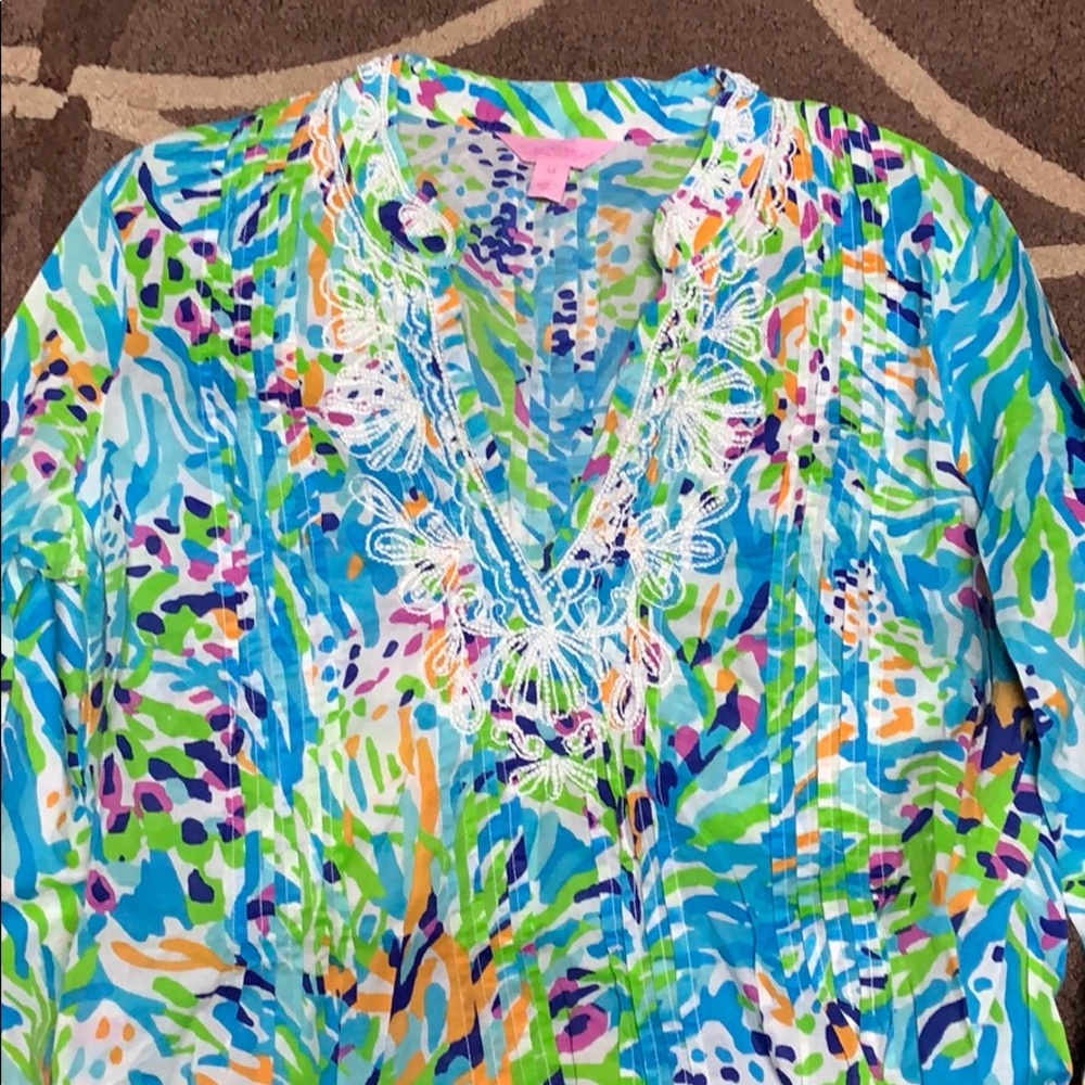 Tunic with bead work